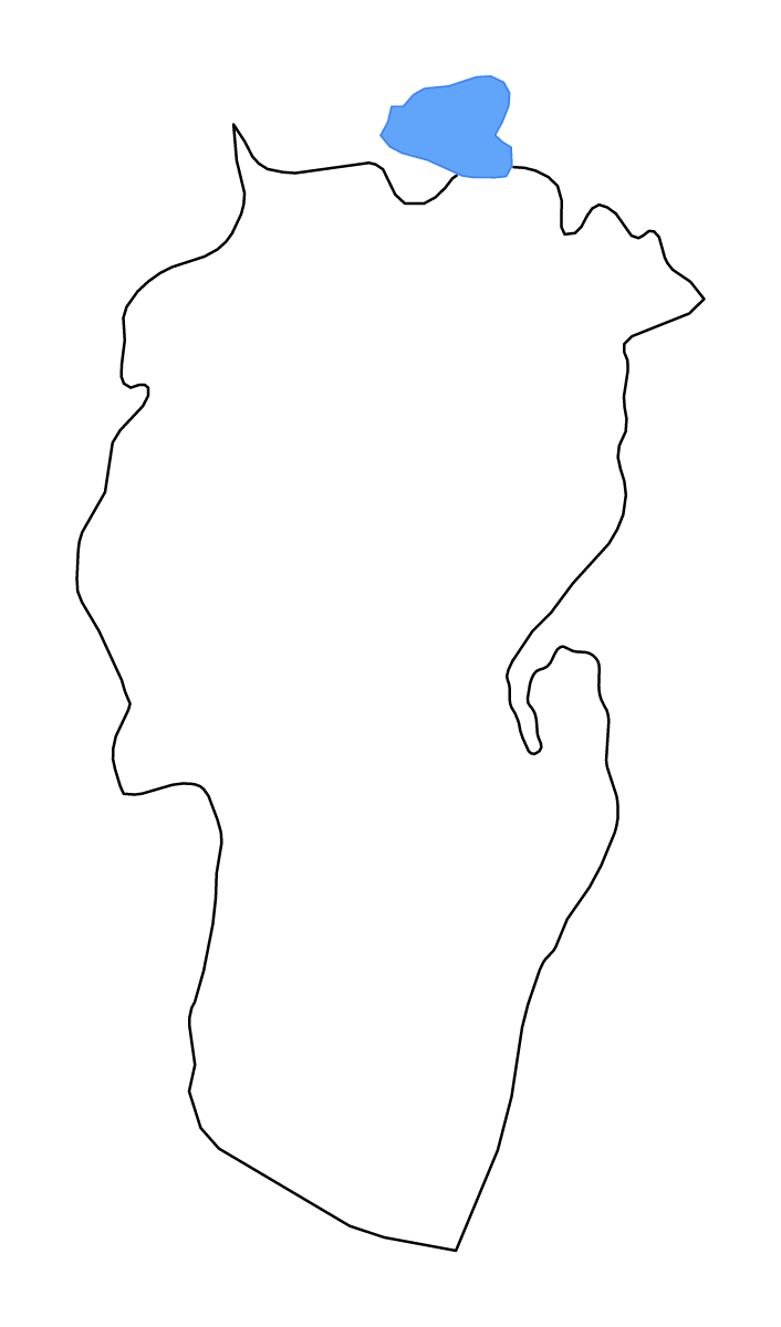 Mapa de contorno de Khenchela, Algeria con lagos y ríos.