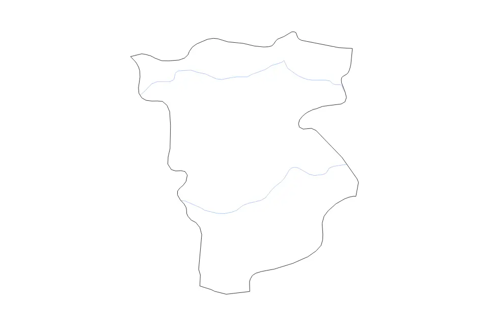 Carte de Mila, Algeria de type contour et rivières pour Afrique, montrant contour et rivières avec des limites nettes.