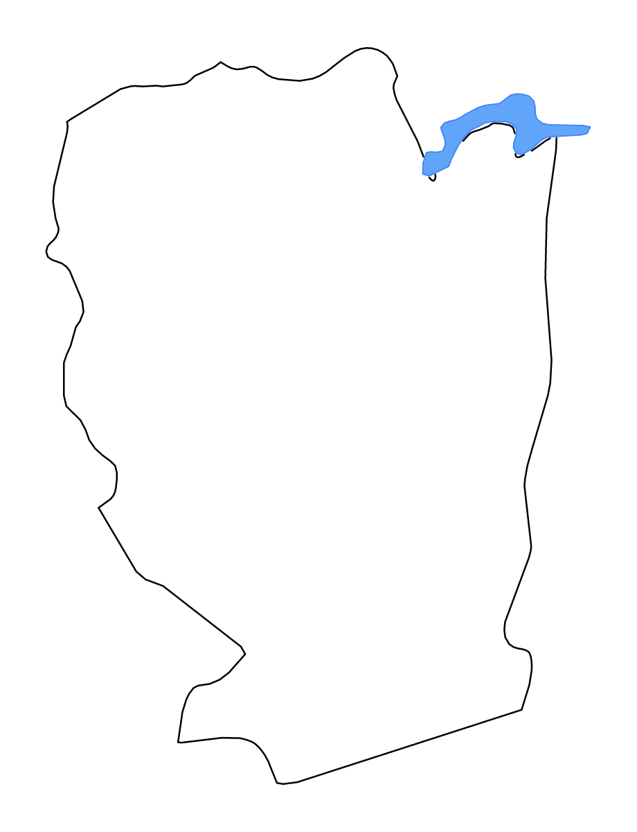 Mapa de contorno de Naama, Algeria con lagos y ríos.