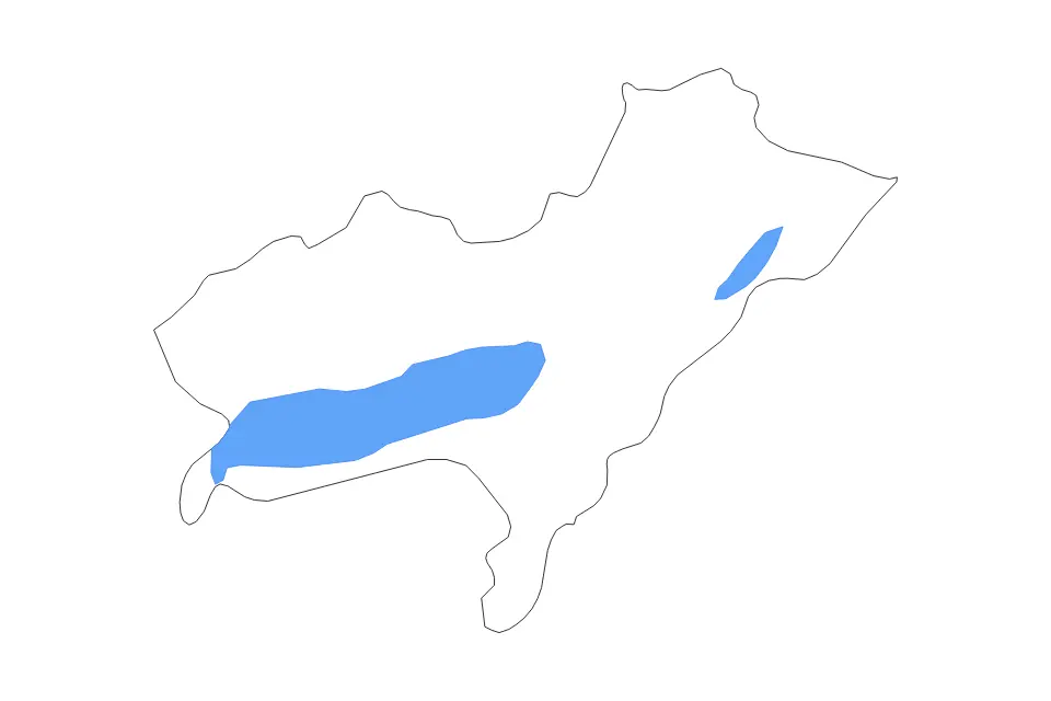 Carte de Oran, Algeria de type contour et lacs pour Afrique, montrant contour et lacs avec des éléments hydrographiques comme Sebkha d’Oran et Salines d’Arzew.