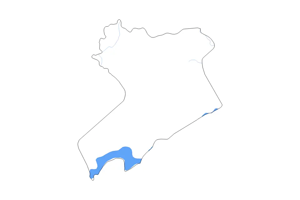 Mapa de Saïda, Algeria de tipo contorno, lagos y ríos para África, con contorno, lagos y ríos con elementos de agua como Chott Ech Chergui, Chott Ech Chergui y Chott Ech Chergui.