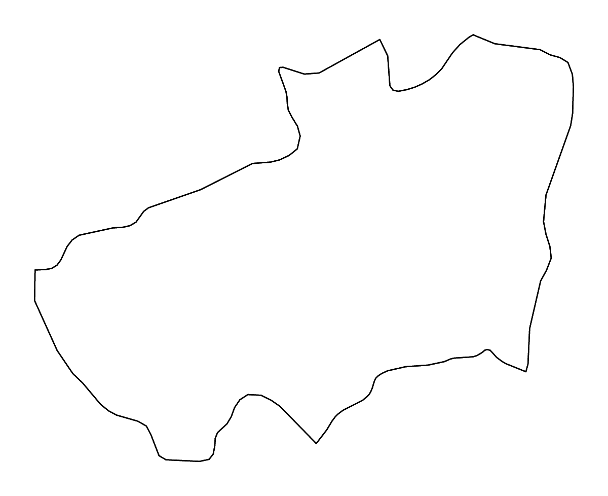 Mapa de contorno de Souk Ahras, Algeria con ríos.