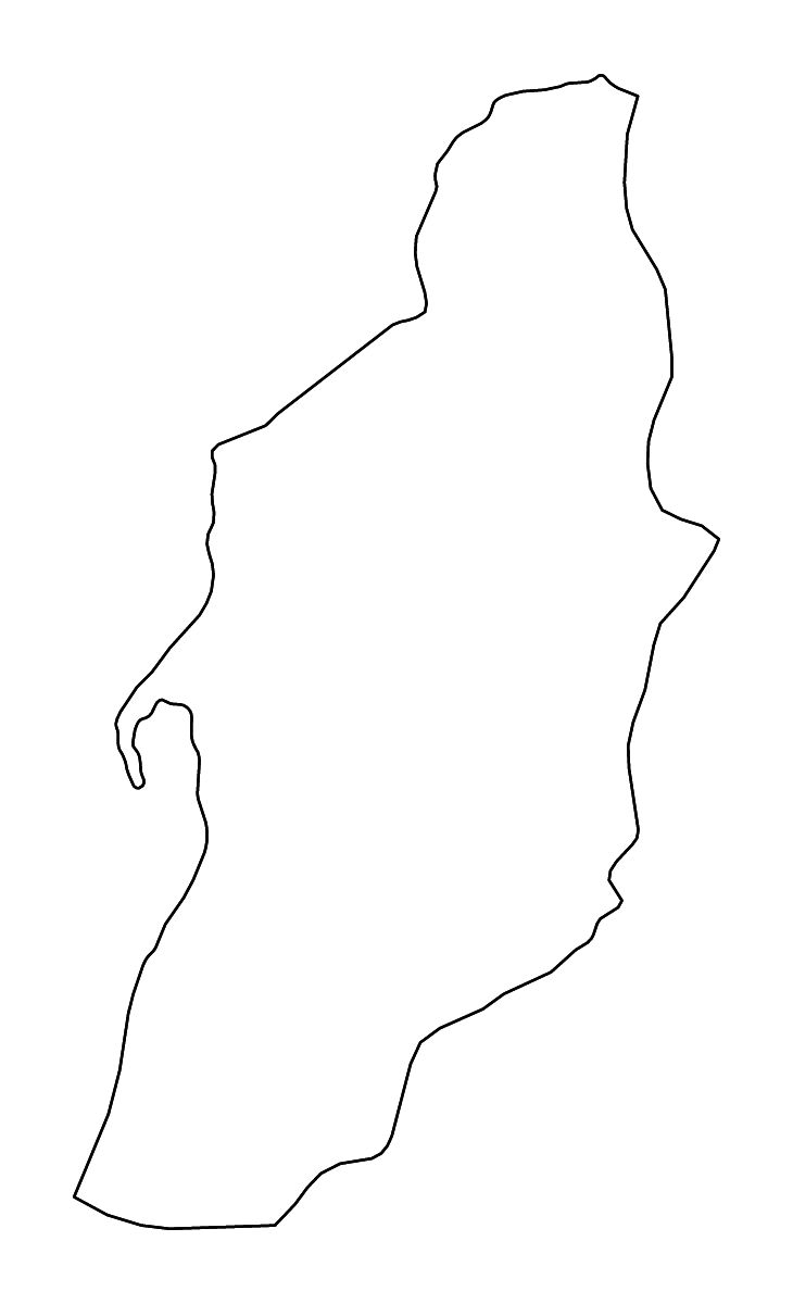 Carte de contour de Tébessa, Algeria avec rivières.