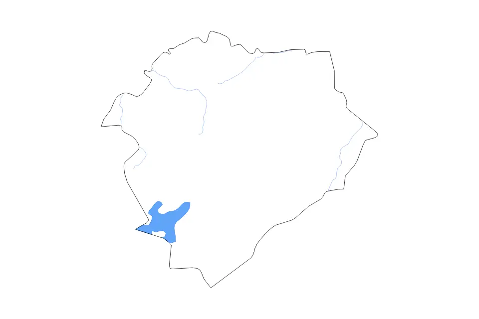 Carte de Tiaret, Algeria de type contour, lacs et rivières pour Afrique, montrant contour, lacs et rivières avec des éléments hydrographiques comme Chott Ech Chergui.