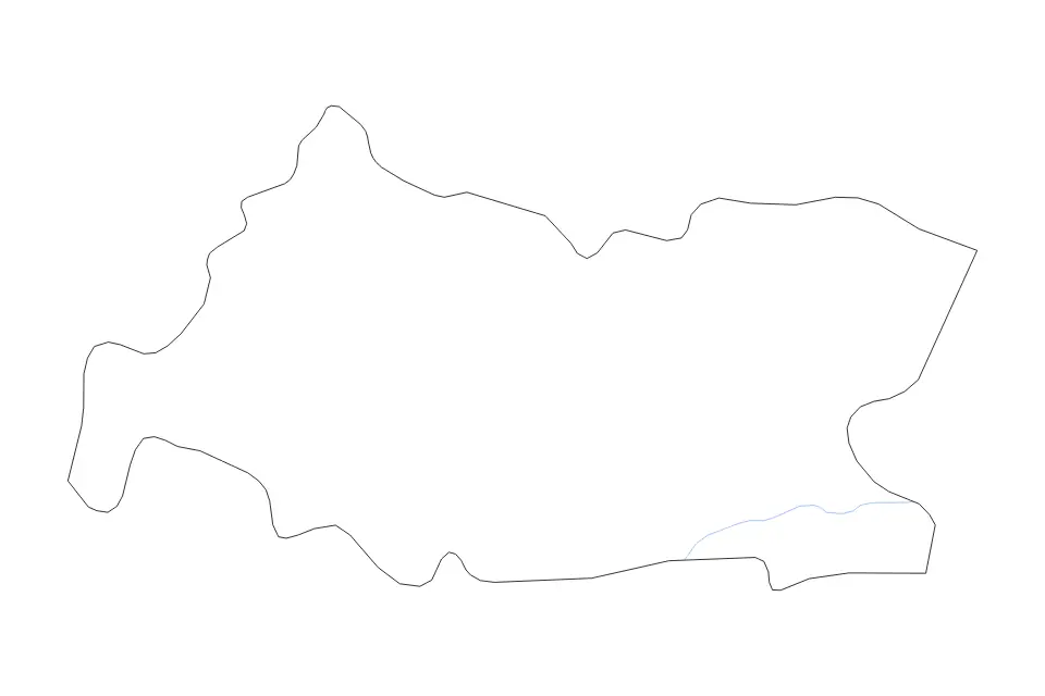 Mapa de Tissemsilt, Algeria de tipo contorno y ríos para África, con contorno y ríos con límites limpios.