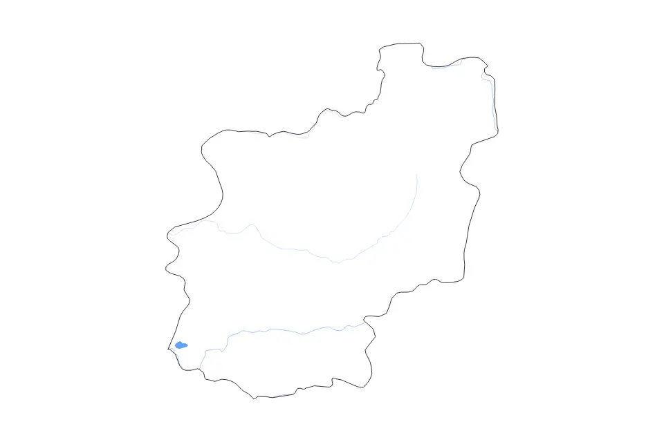 Mapa de Cuanza Norte, Angola de tipo contorno, lagos y ríos para África, con contorno, lagos y ríos con elementos de agua como Lagoa Ngolome.