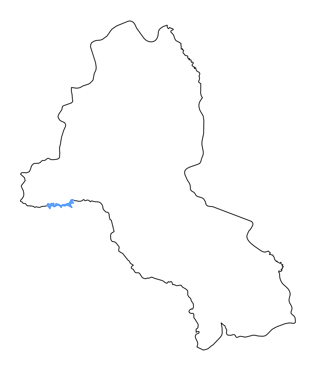 Carte de contour de Malanje, Angola avec lacs et rivières.