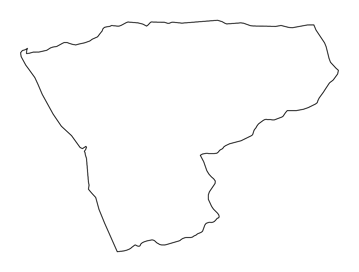 Carte de contour de Zaire, Angola avec rivières.