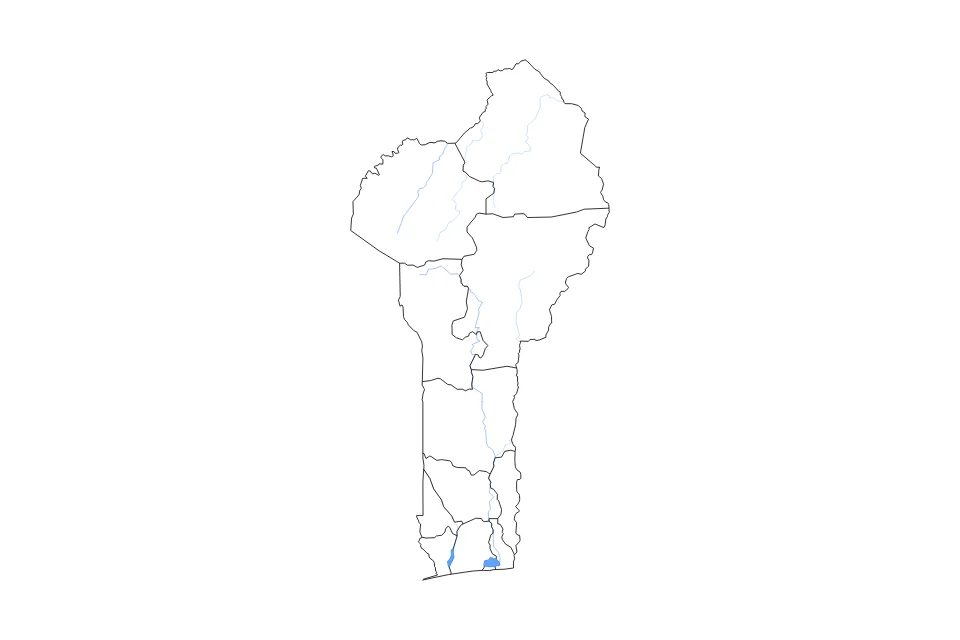 Vista previa del mapa de contorno de Benin