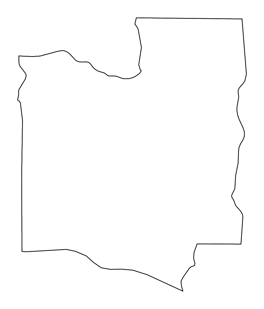 Carte de contour de Collines, Benin avec rivières.