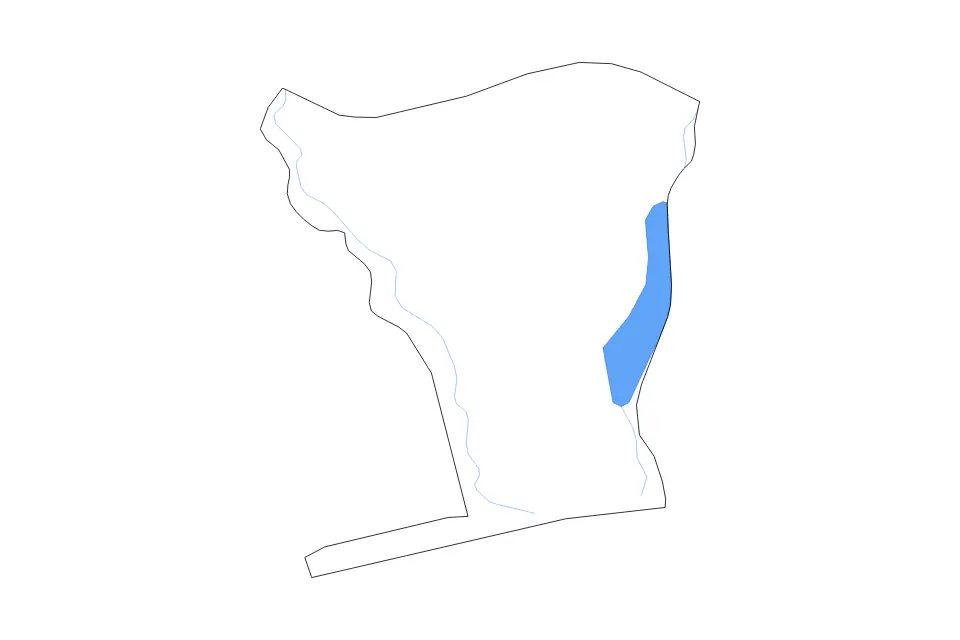 Mapa de Mono, Benin de tipo contorno, lagos y ríos para África, con contorno, lagos y ríos con elementos de agua como Lac Ahémé.