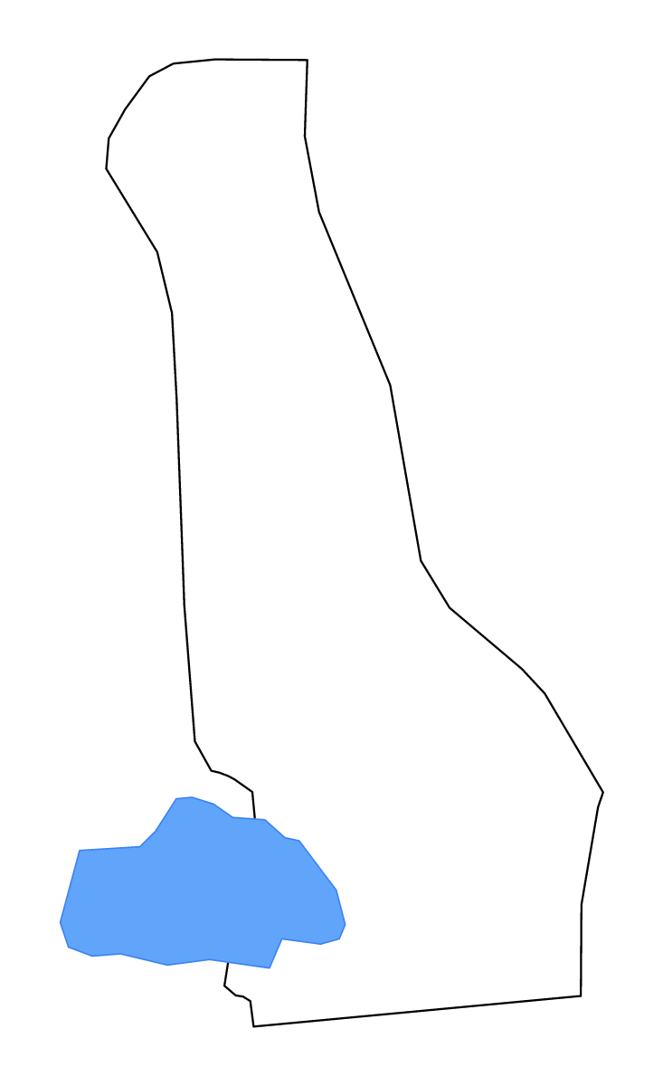 Mapa de contorno de Ouémé, Benin con lagos y ríos.