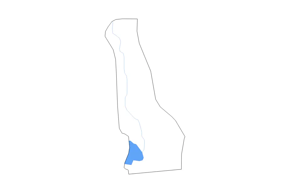 Mapa de Ouémé, Benin de tipo contorno, lagos y ríos para África, con contorno, lagos y ríos con elementos de agua como Lac Nokoué.
