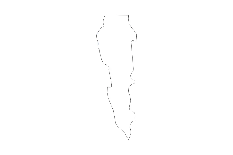 Mapa de Plateau, Benin de tipo contorno y ríos para África, con contorno y ríos con límites limpios.
