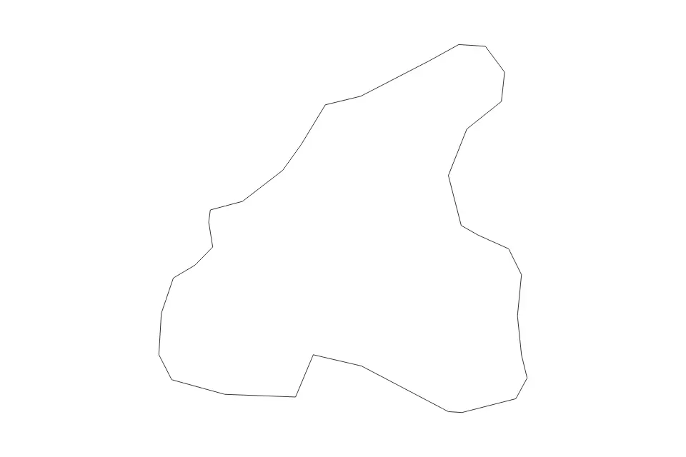 Carte de Francistown, Botswana de type contour pour Afrique, montrant contour avec des limites nettes.