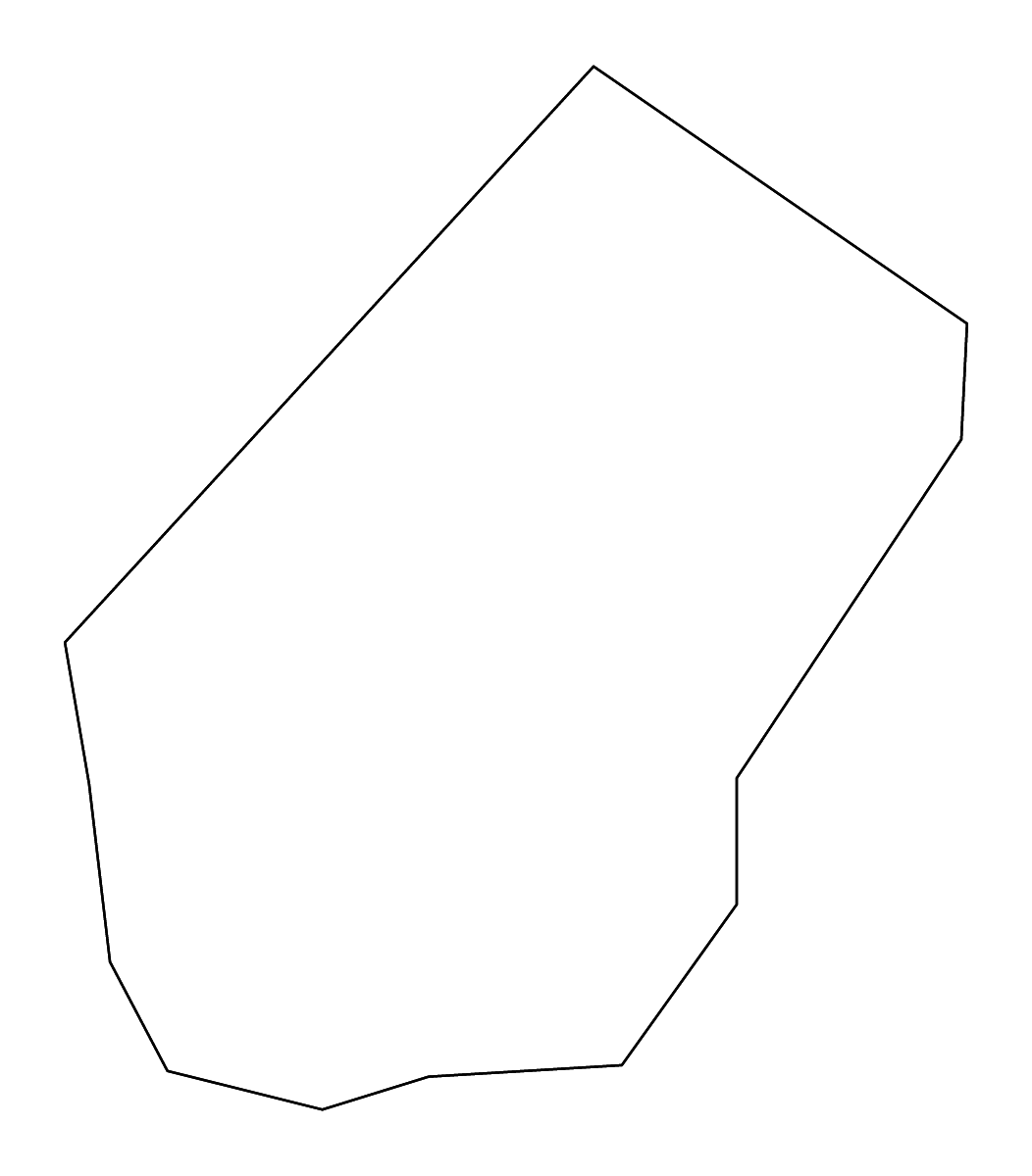 Outline map of Gaborone City, Botswana with rivers.