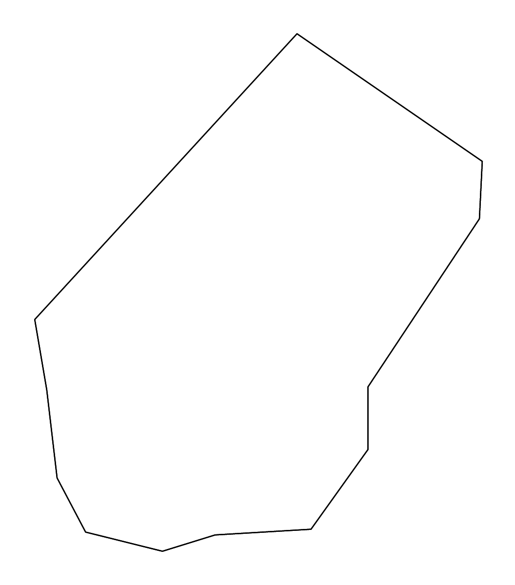 Carte de contour de Gaborone, Botswana avec rivières.