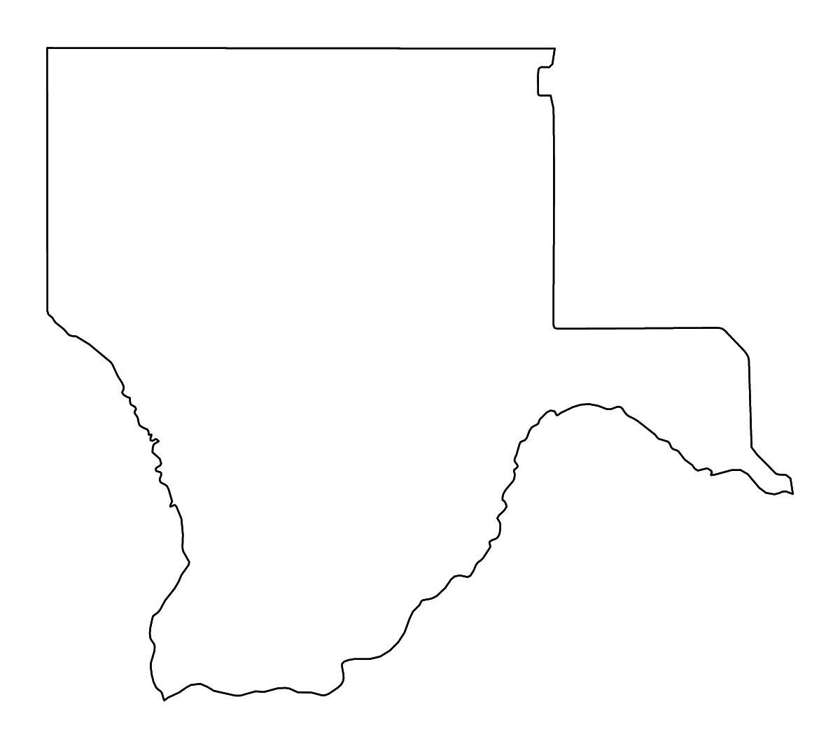 Carte de contour de Kgalagadi, Botswana avec rivières.