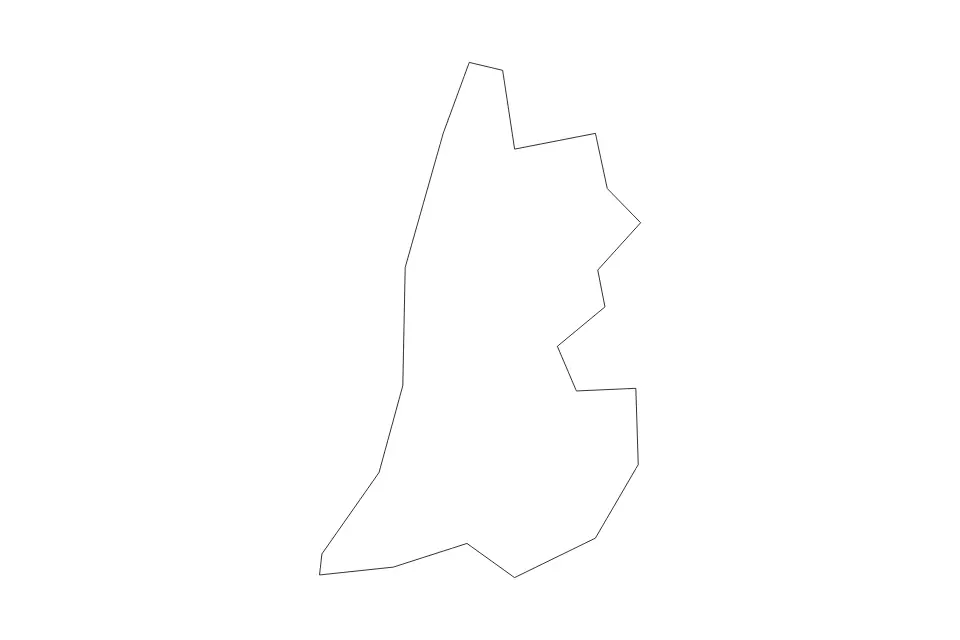 Carte de Lobatse, Botswana de type contour pour Afrique, montrant contour avec des limites nettes.