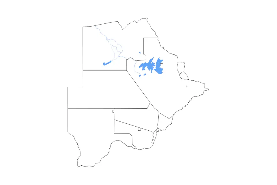 Botswana outline map preview