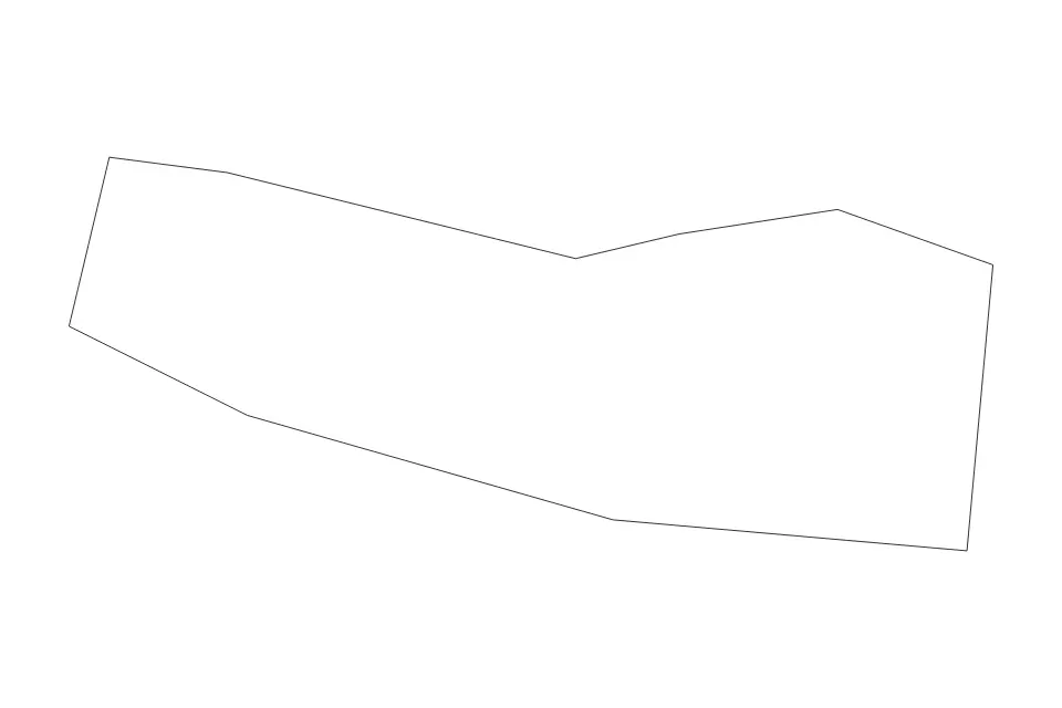 Mapa de Sowa, Botswana de tipo contorno para África, con contorno con límites limpios.