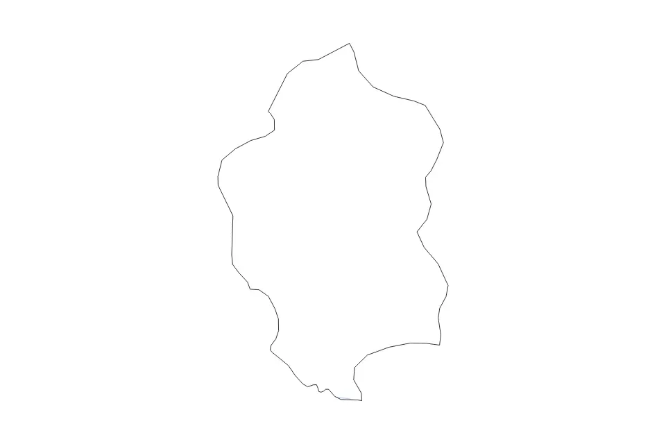 Outline map of Bam, Burkina Faso with subdivision borders and rivers.