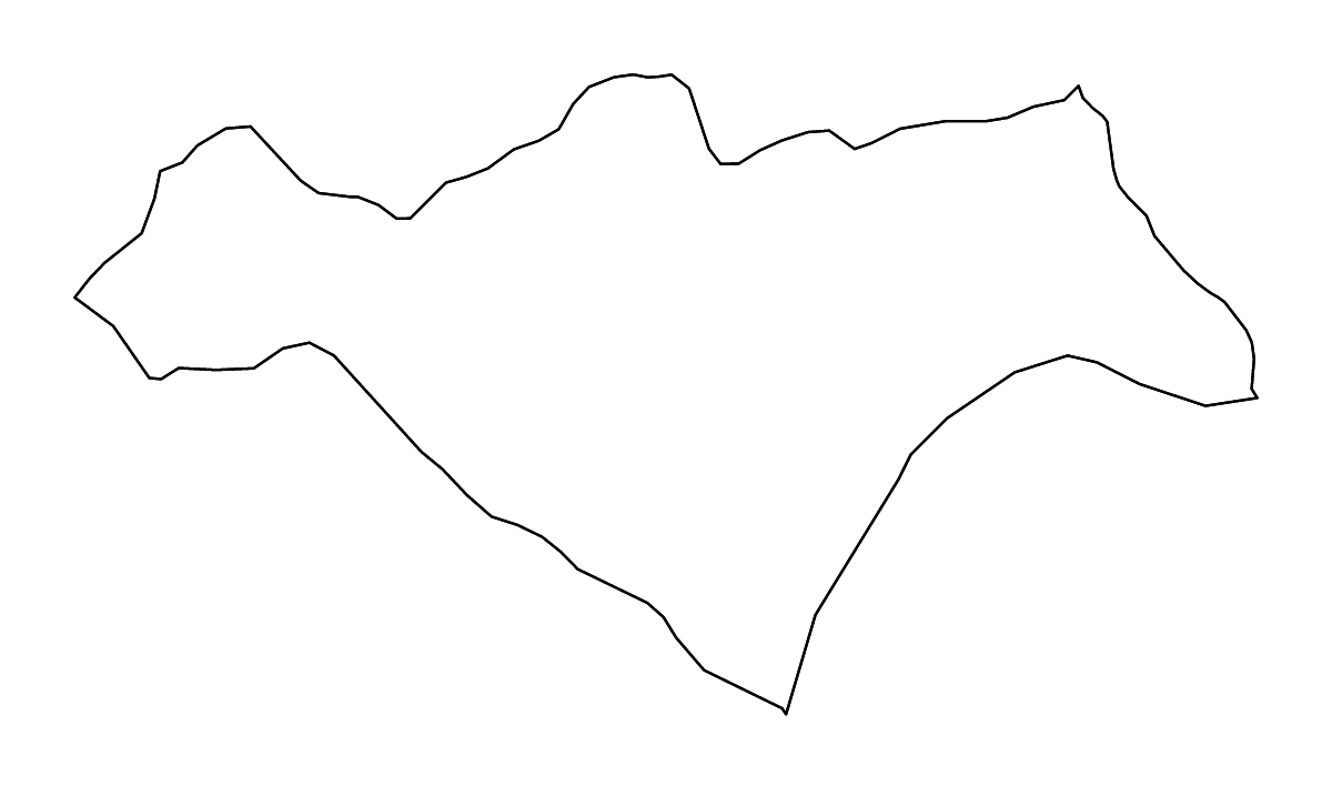 Mapa de contorno de Bazèga, Burkina Faso con ríos.