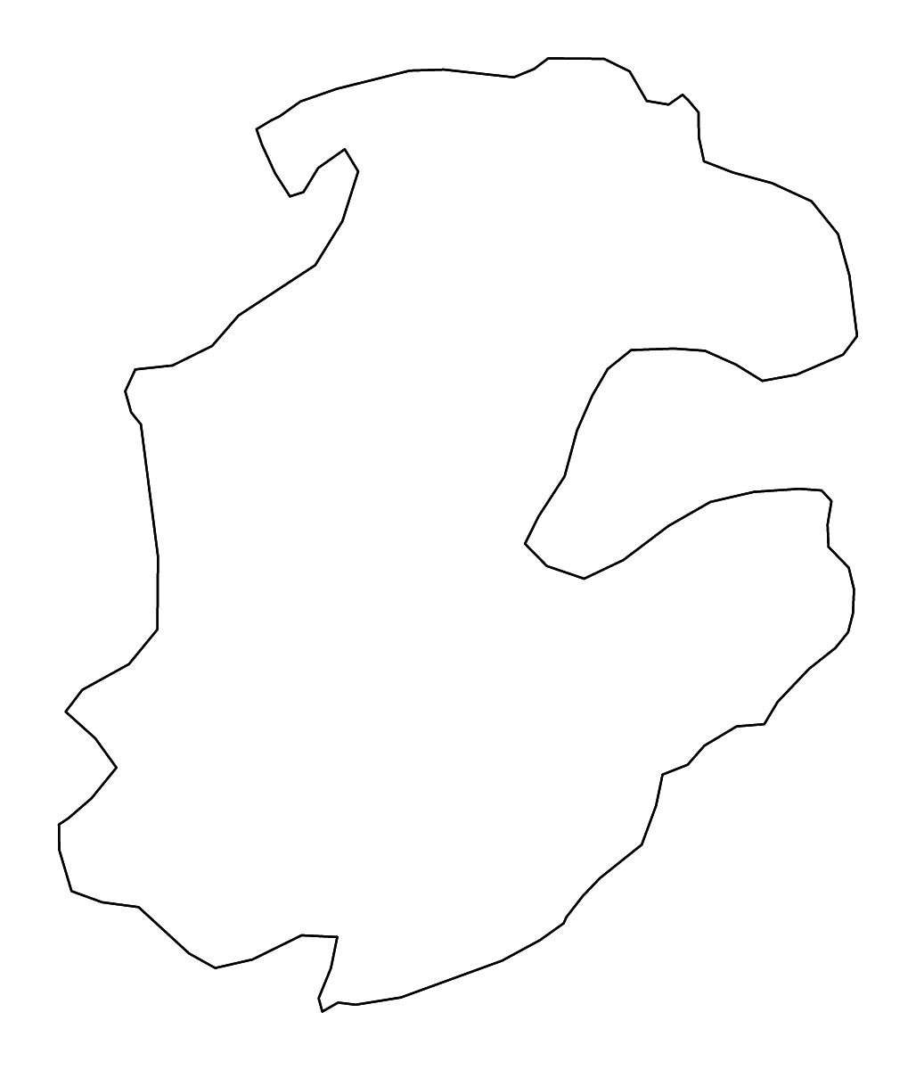 Mapa de contorno de Boulkiemdé, Burkina Faso con ríos.