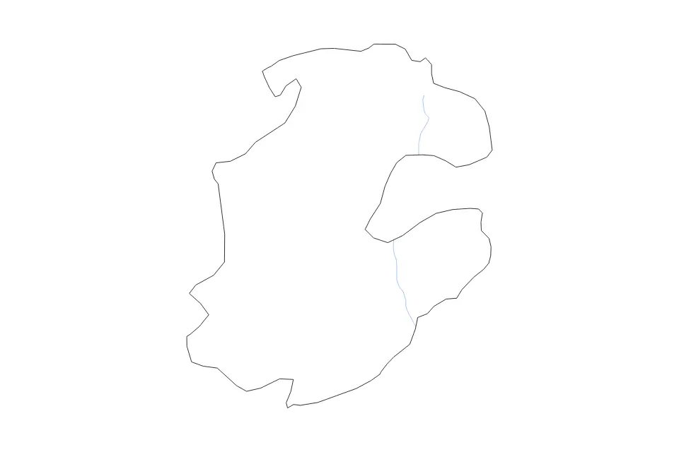 Carte de Boulkiemdé, Burkina Faso de type contour et rivières pour Afrique, montrant contour et rivières avec des limites nettes.