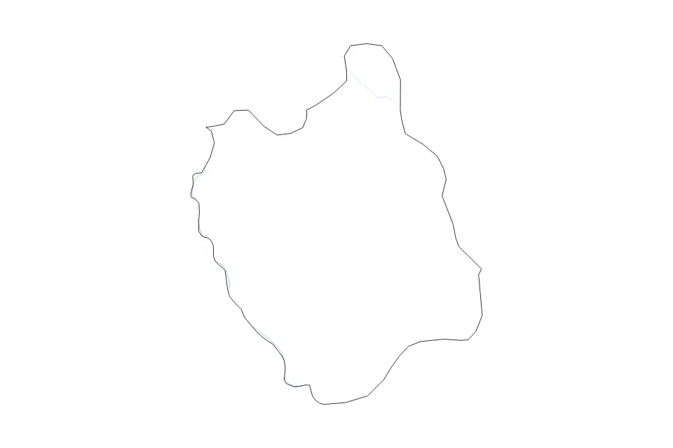 Mapa de Ganzourgou, Burkina Faso de tipo contorno y ríos para África, con contorno y ríos con límites limpios.