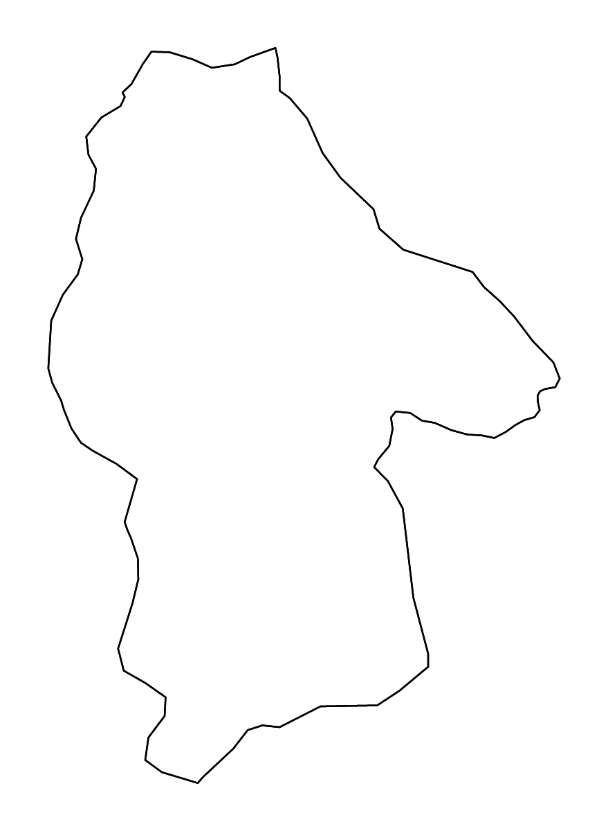 Mapa de contorno de Gnagna, Burkina Faso con ríos.