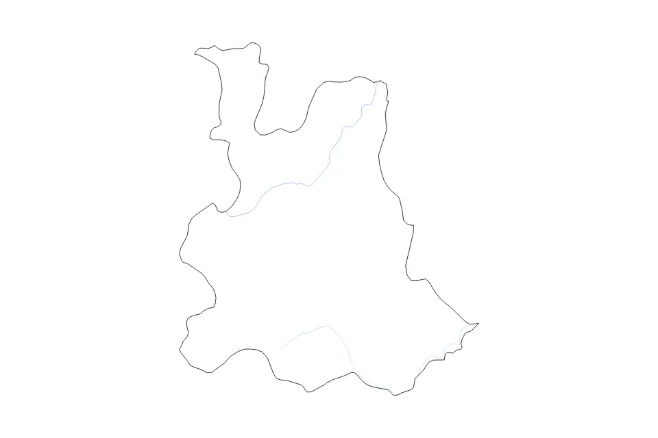 Carte de Houet, Burkina Faso de type contour et rivières pour Afrique, montrant contour et rivières avec des limites nettes.