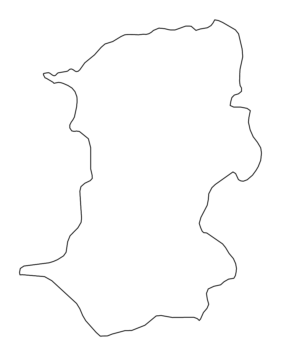 Carte de contour de Kénédougou, Burkina Faso avec rivières.