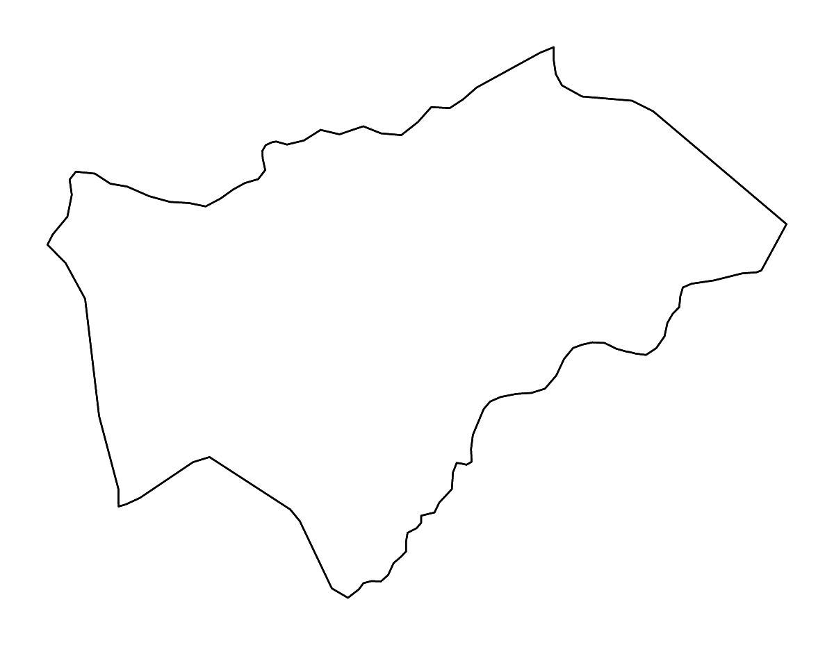Carte de contour de Komondjari, Burkina Faso avec rivières.
