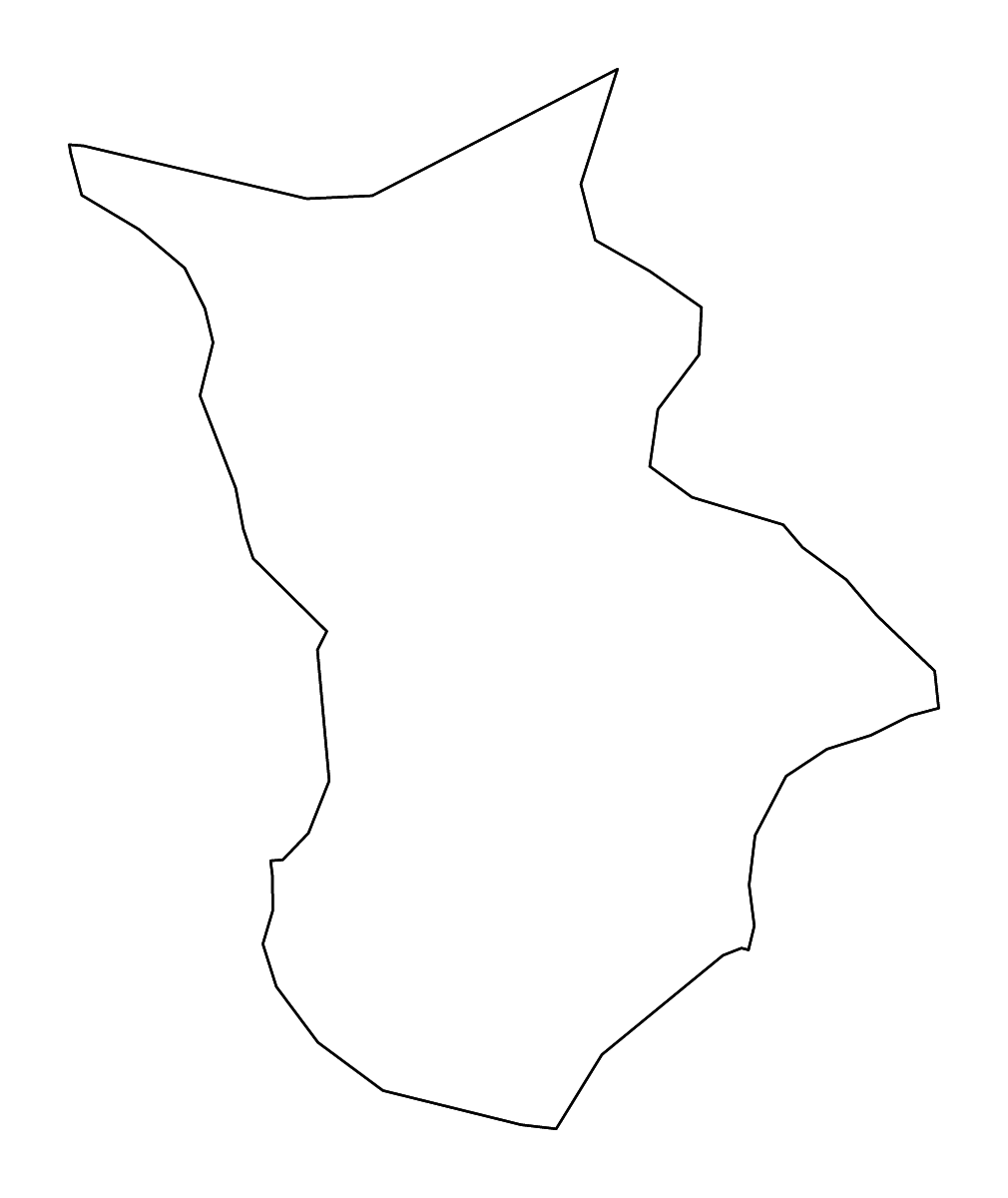 Carte de contour de Kouritenga, Burkina Faso avec rivières.