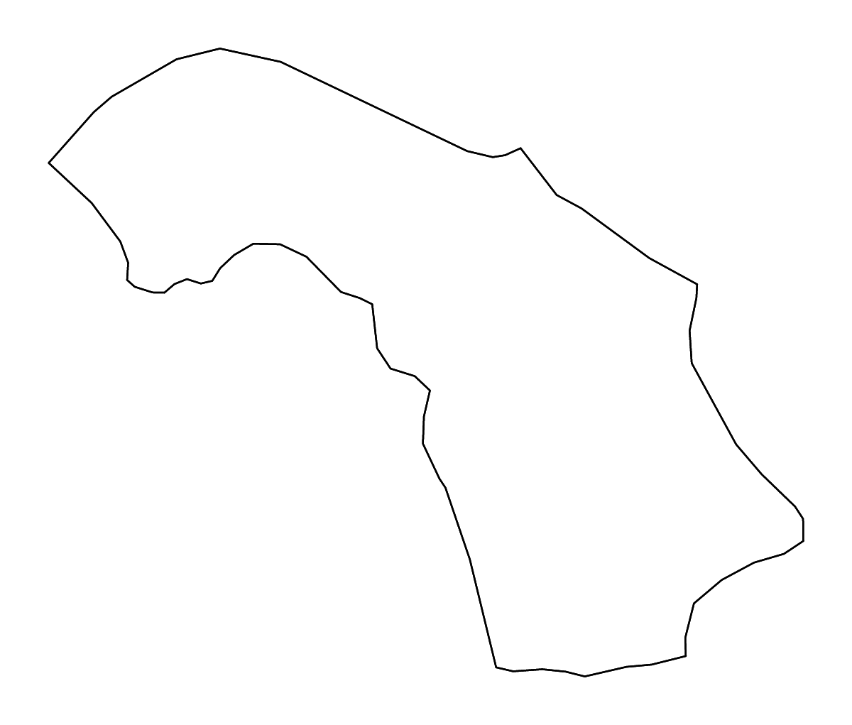 Mapa de contorno de Loroum, Burkina Faso con ríos.