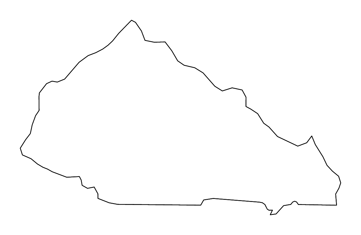 Carte de contour de Nahouri, Burkina Faso avec rivières.