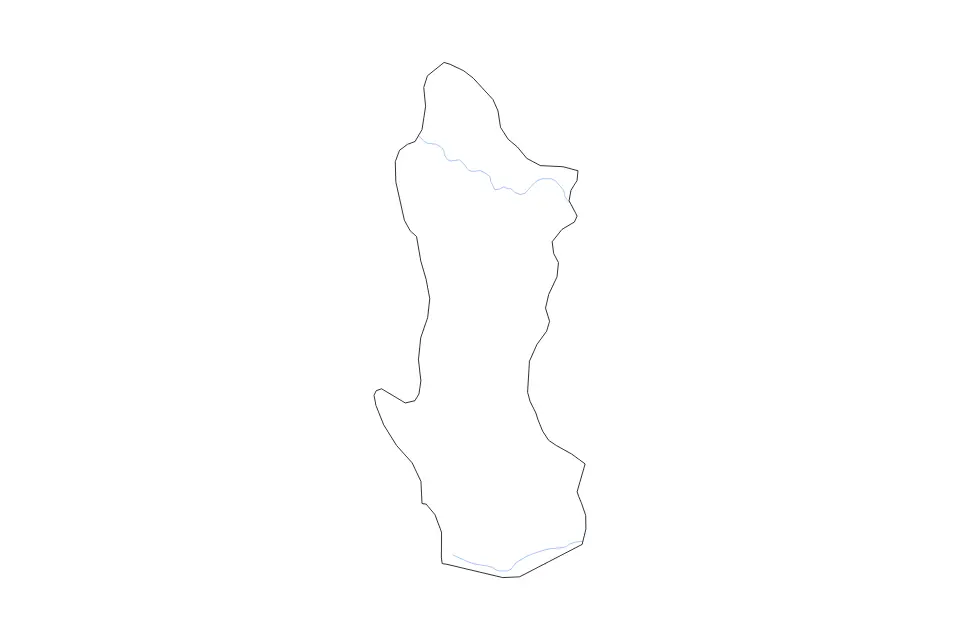Mapa de Namentenga, Burkina Faso de tipo contorno y ríos para África, con contorno y ríos con límites limpios.