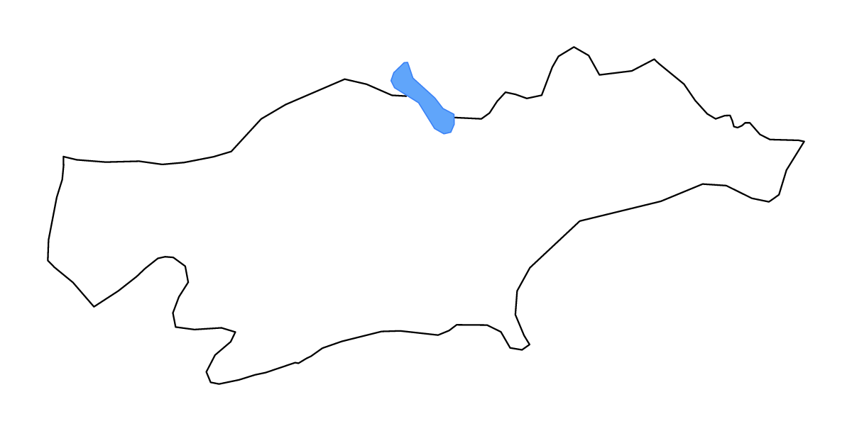 Mapa de contorno de Passoré, Burkina Faso con lagos y ríos.
