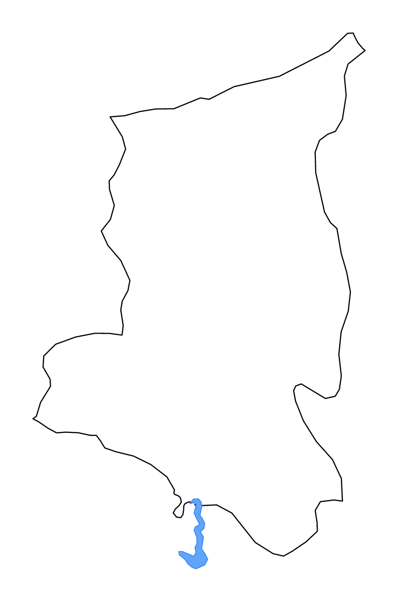 Mapa de contorno de Sanmatenga, Burkina Faso con lagos y ríos.