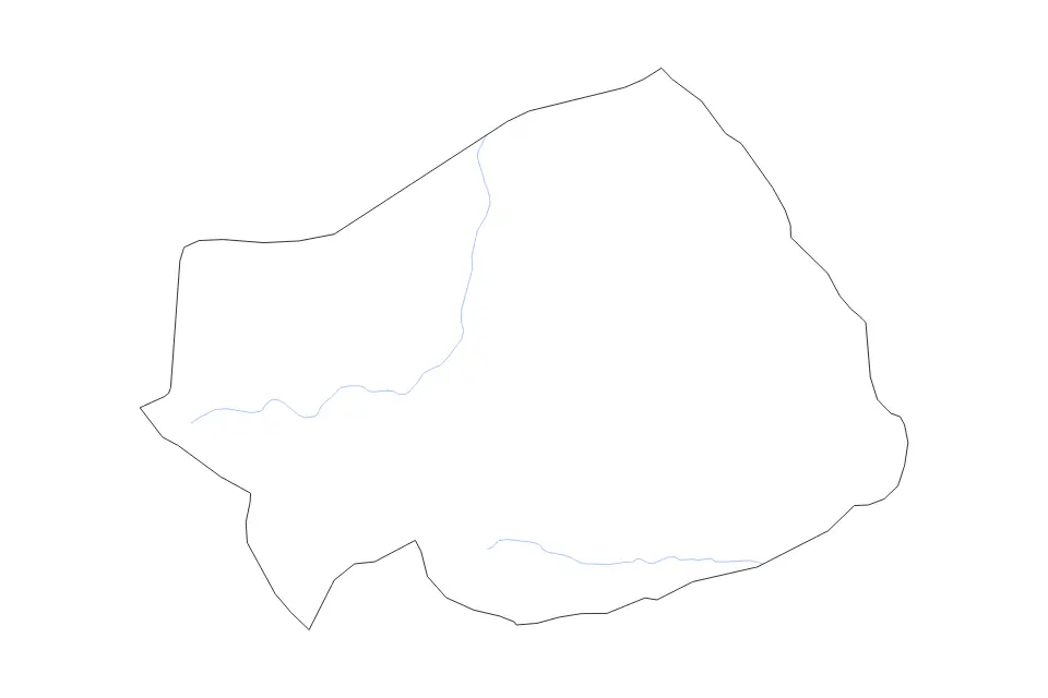 Mapa de Soum, Burkina Faso de tipo contorno y ríos para África, con contorno y ríos con límites limpios.