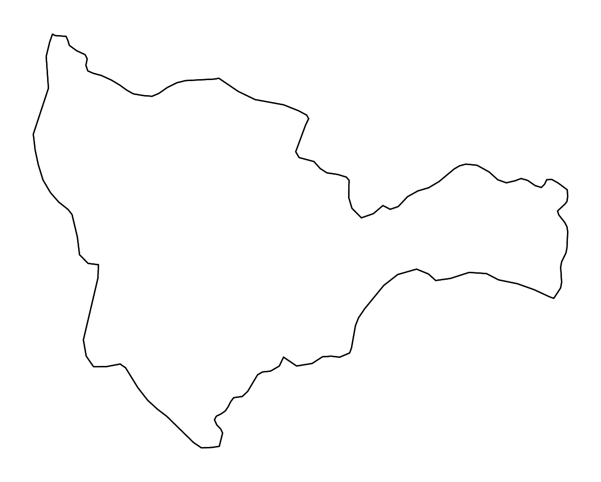 Mapa de contorno de Tuy, Burkina Faso con ríos.