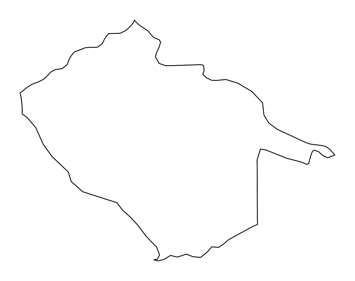 Mapa de contorno de Yagha, Burkina Faso con ríos.