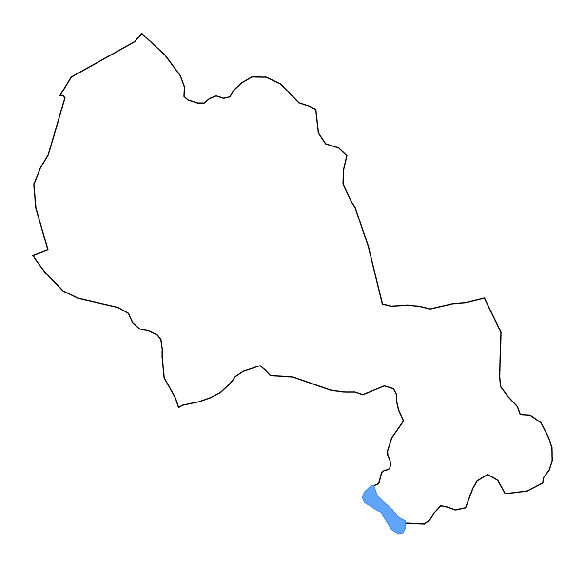 Mapa de contorno de Yatenga, Burkina Faso con lagos y ríos.