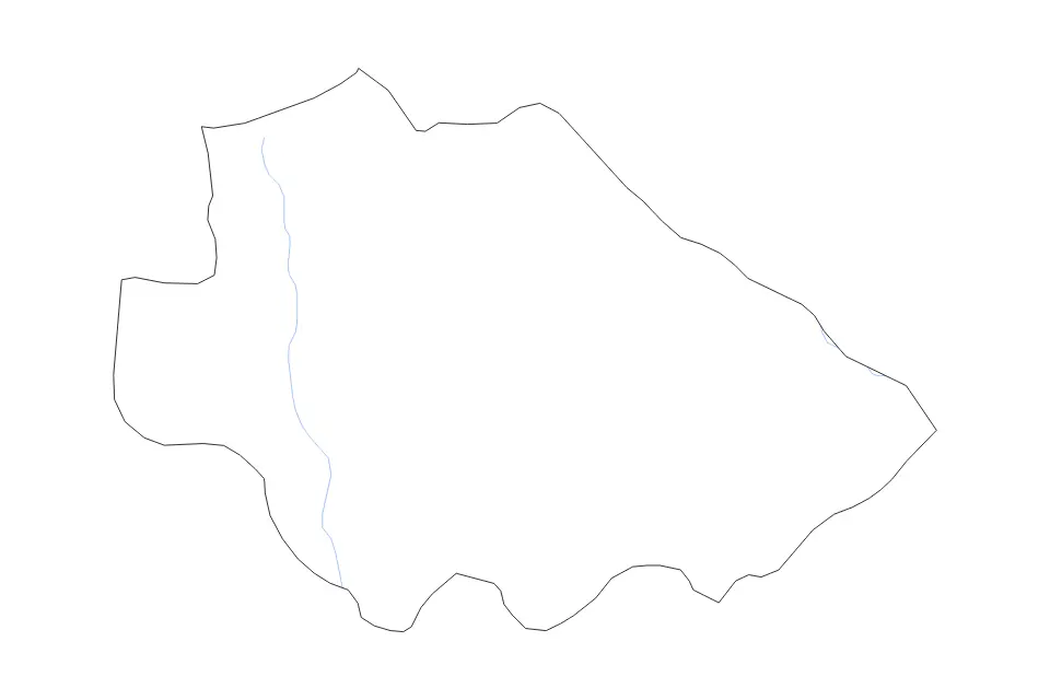 Carte de Ziro, Burkina Faso de type contour et rivières pour Afrique, montrant contour et rivières avec des limites nettes.