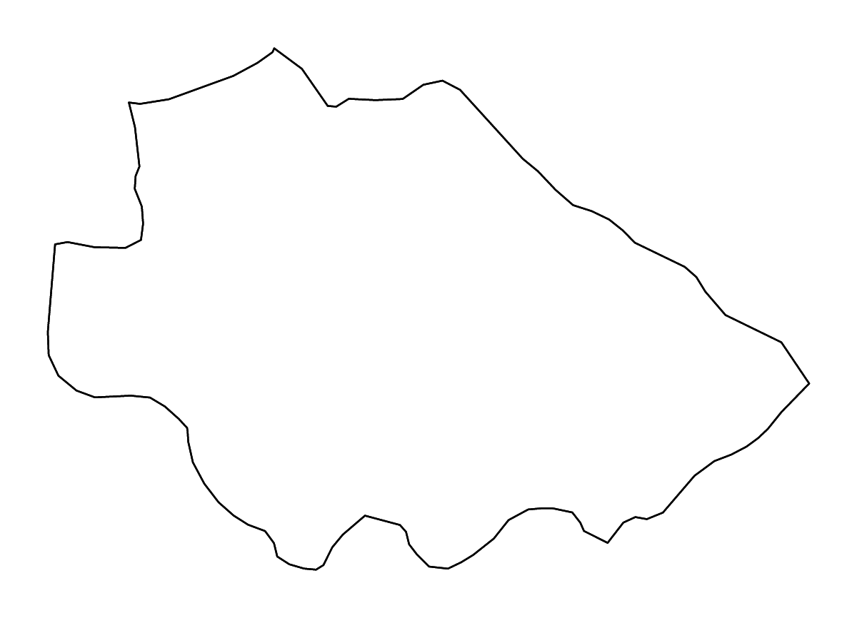 Mapa de contorno de Ziro, Burkina Faso con ríos.