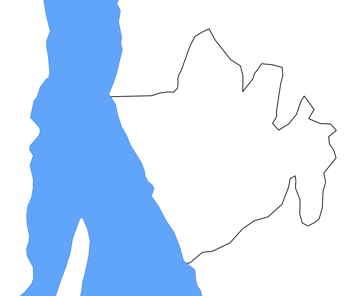 Mapa de contorno de Bururi, Burundi con lagos.