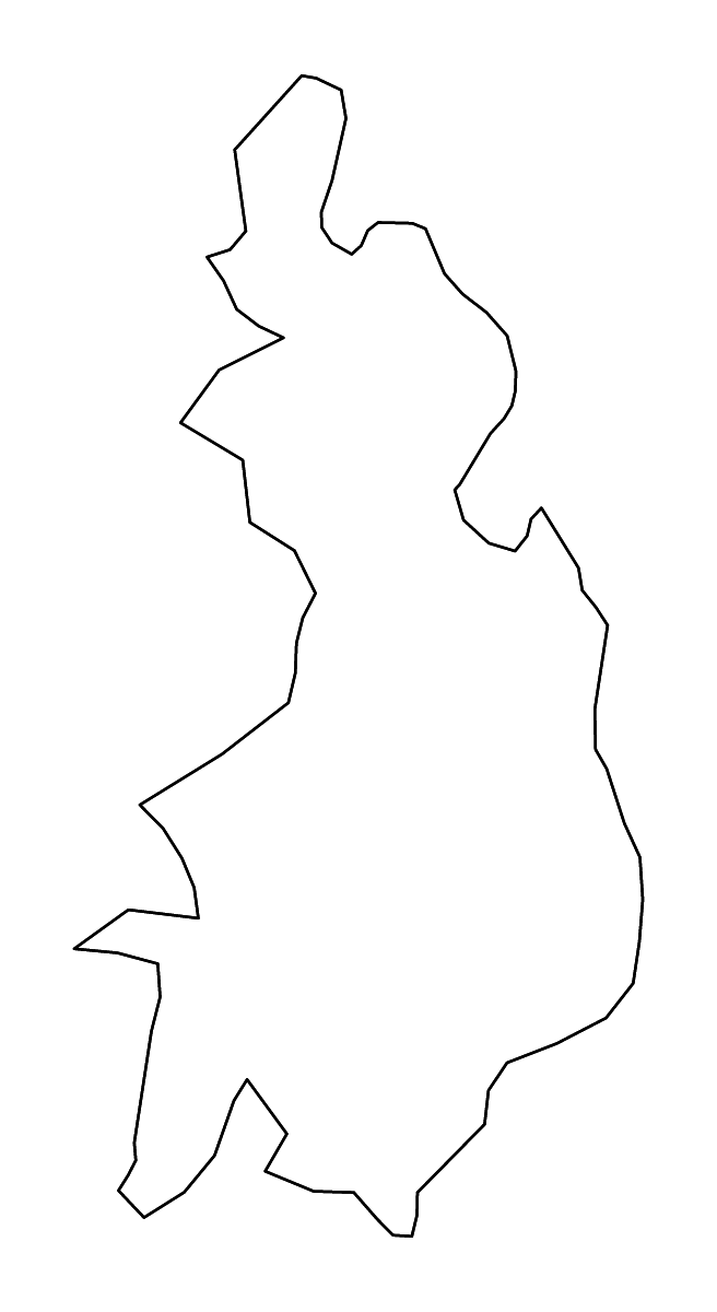 Mapa de contorno de Gitega, Burundi con ríos.