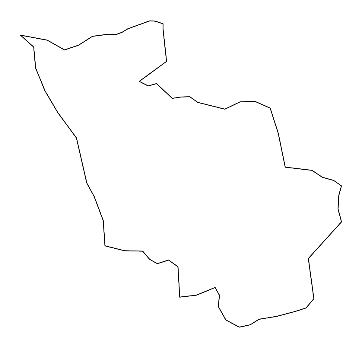 Mapa de contorno de Kayanza, Burundi con ríos.