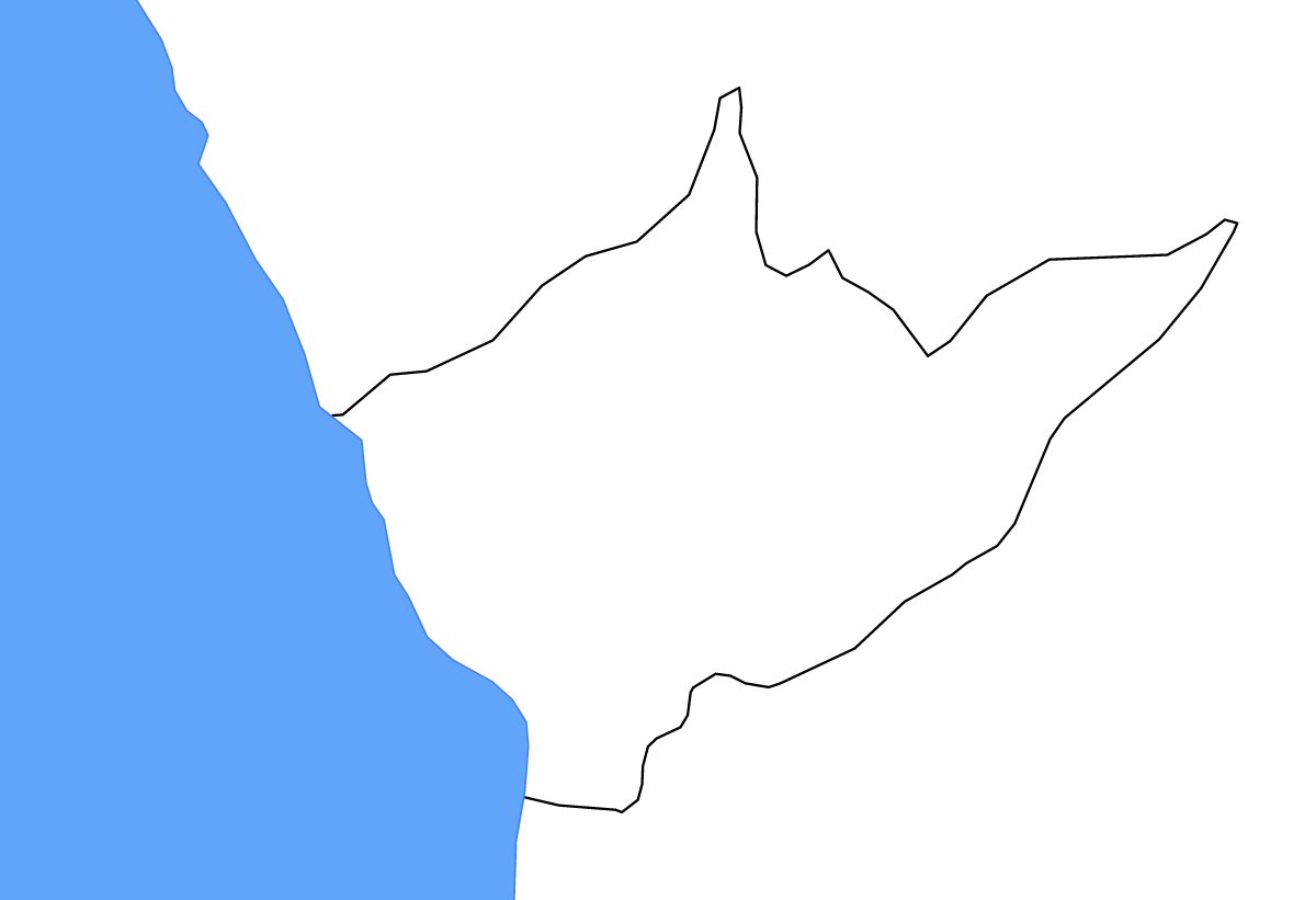 Mapa de contorno de Makamba, Burundi con lagos.